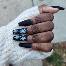 Load image into Gallery viewer, Black Snow - Press on nail set
