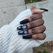 Load image into Gallery viewer, Black Snow - Press on nail set
