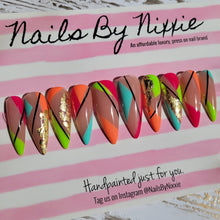 Load image into Gallery viewer, Neon Abstract nail set
