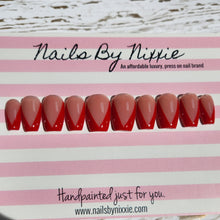 Load image into Gallery viewer, Red Diva nail set
